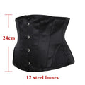 Underbust Black Corset Woman Belt Plus Size Top Short Faja Gaine Steel Boned Slimming Waist Corsets for Women Body